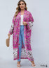 Women's Chic Plus Size India Boho Kimono Dress